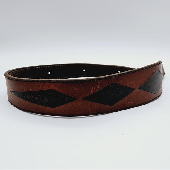 LEVI'S | thick leather diamond pattern belt - Picture 2 of 6